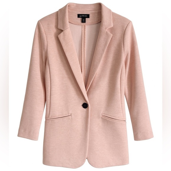 Metaphor Jackets & Blazers - Metaphor Pink Lightweight Knit Blazer One-Button Business Casual Jacket XS